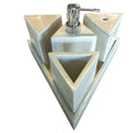 Bathroom Amenities Set- Triangle Collection - Cream Marble