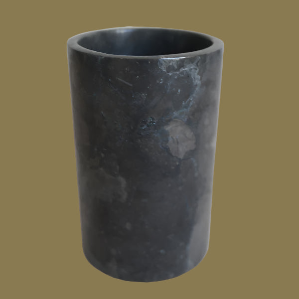 Bathroom Amenities Brush Holder - Black Marble