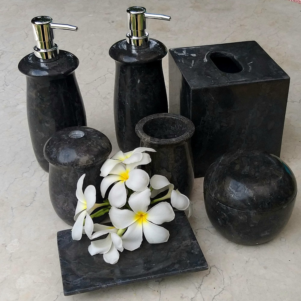 Marble Amenities Set for Counter top Bathrooms.