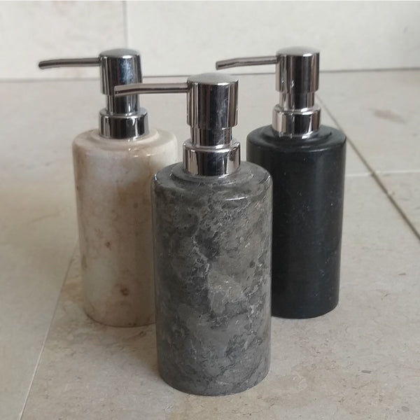 Soap & Lotion Dispenser Units in Grey Natural Stone.