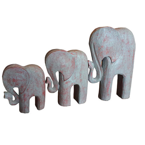 Декоративные деревянные слоны.