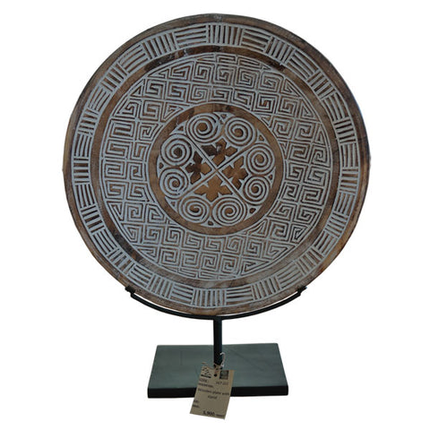 Decorative Wooden Tribal Plate