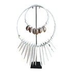 Decorative Shell Tribal Necklace on Display Stands