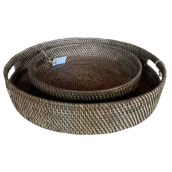 Drinks Serving tray - Black/brown color.