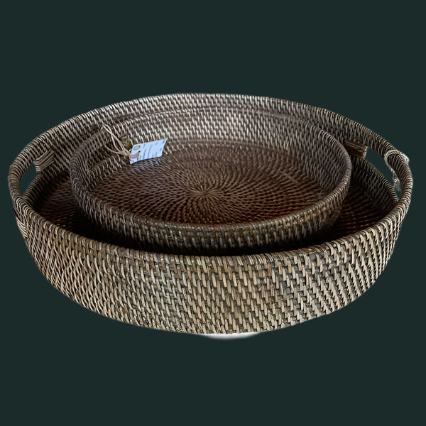 Drinks Serving tray - Black/brown color.