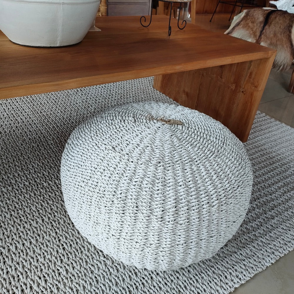 Pouf Foot Stool or Seating - Woven Fiber