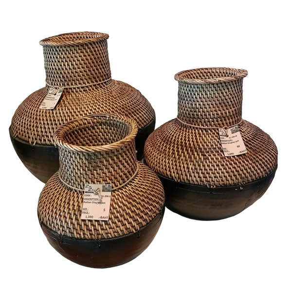 Decorative Rattan Vases
