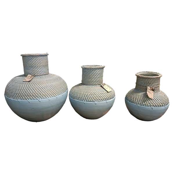 Decorative Rattan Vases