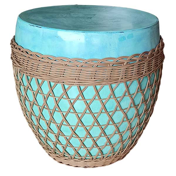 Round Stool- Rattan