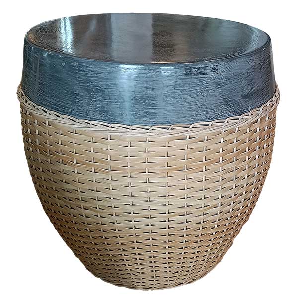 Round Stool- Rattan