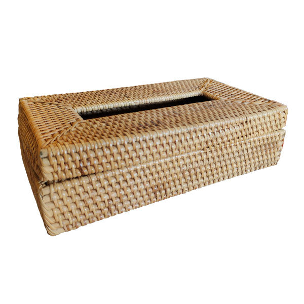 Rattan Tissue Refill Box - Natural Brown