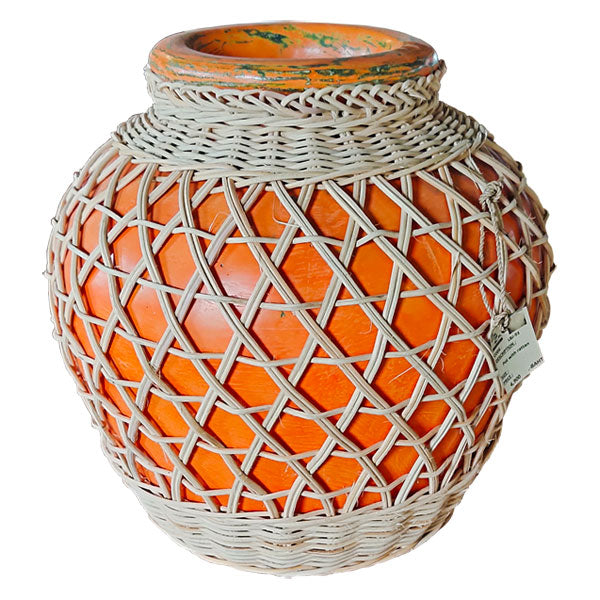Decorative Pot- Rattan Weave