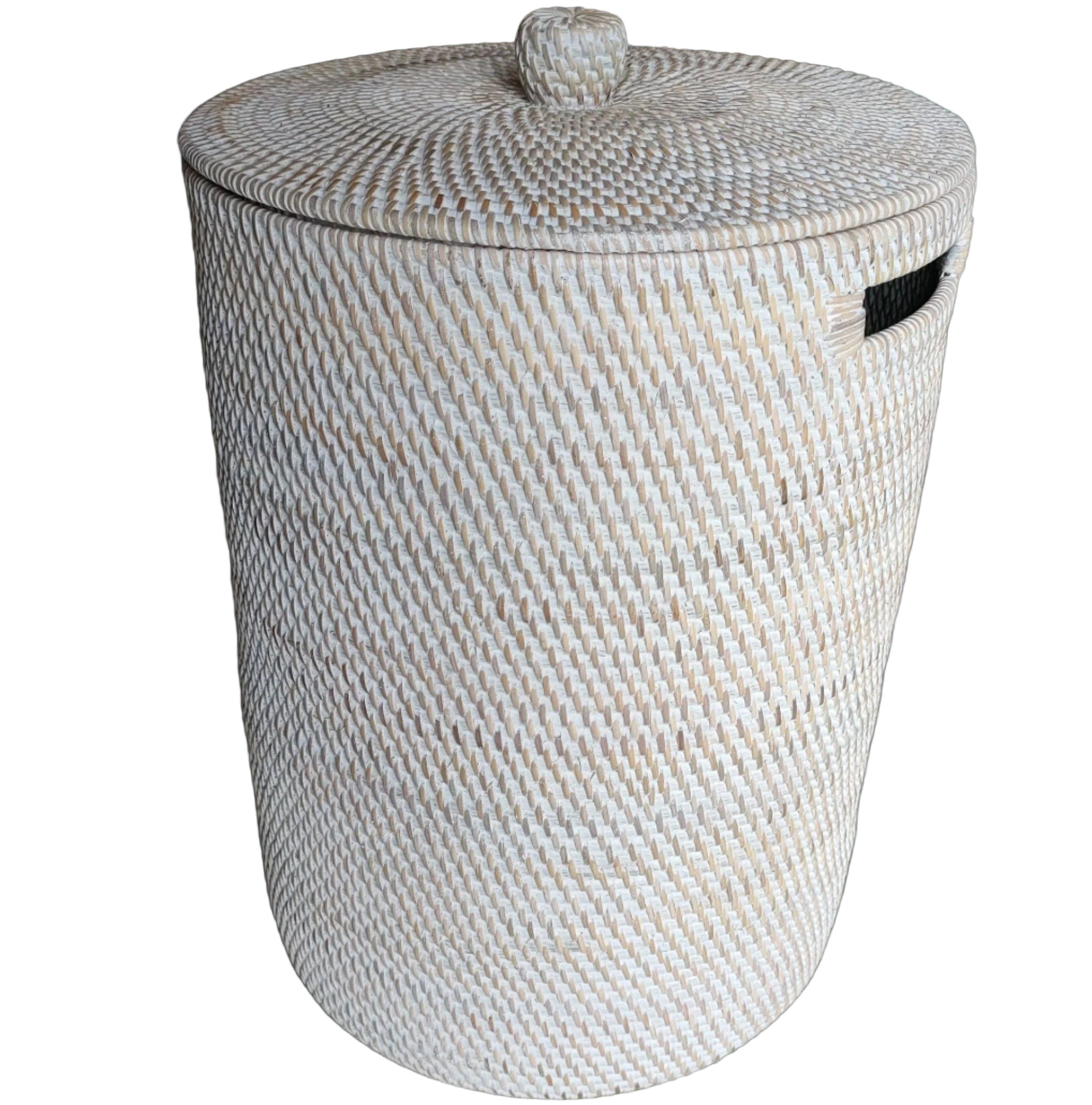 Landry basket M/rattan - white