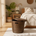 Laundry baskt / rattan dark brown