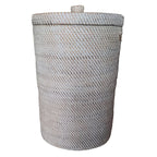 laundry basket with handle - white