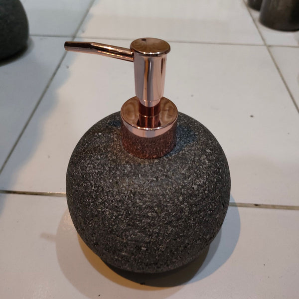 Lotion & Soap Dispenser Pump - Round - Lava stone.