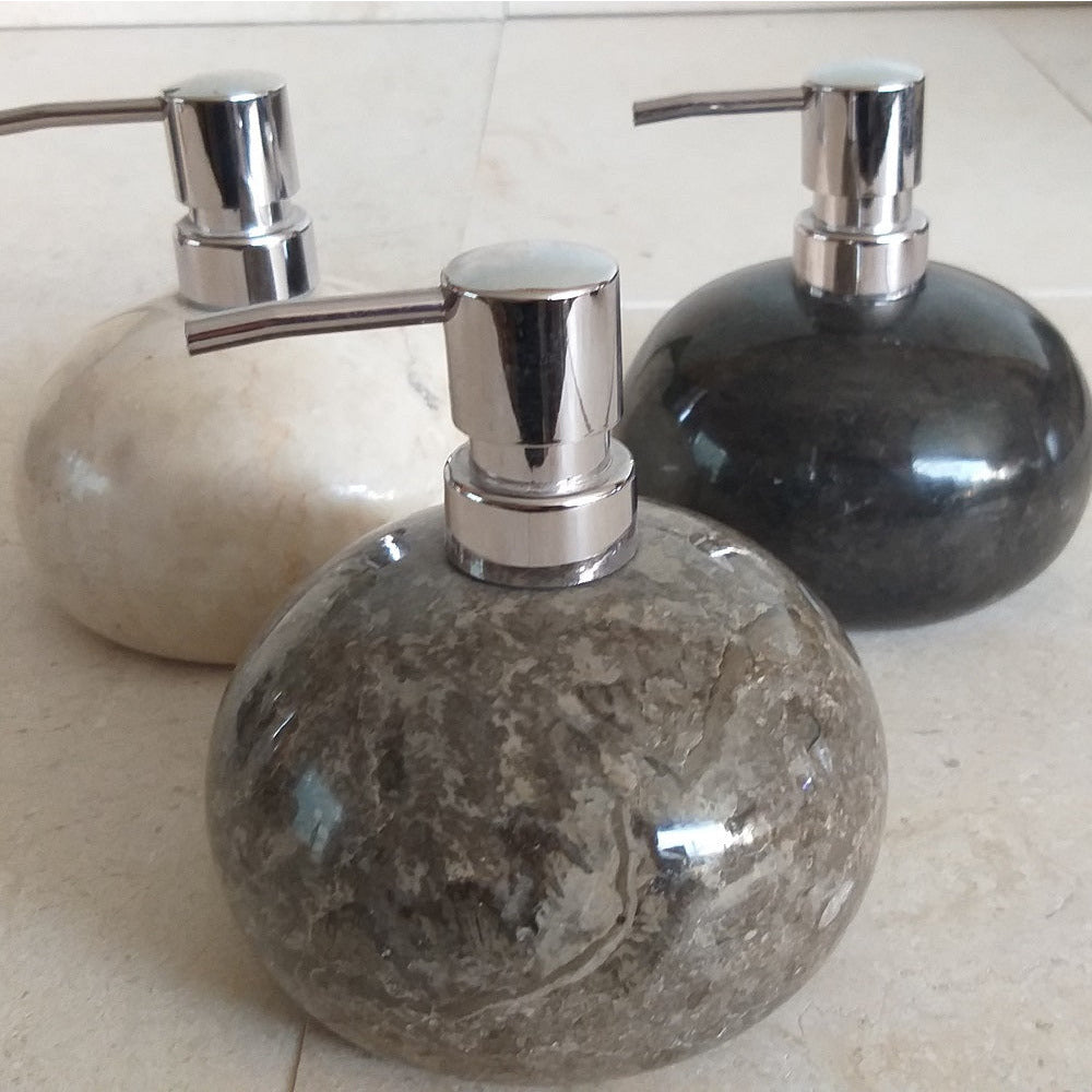 Marble soap dispenser units for use in hospitality, restaurants, bathrooms and care areas. 