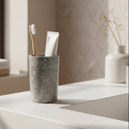 Bathroom Amenities Brush Holder - Grey Marble