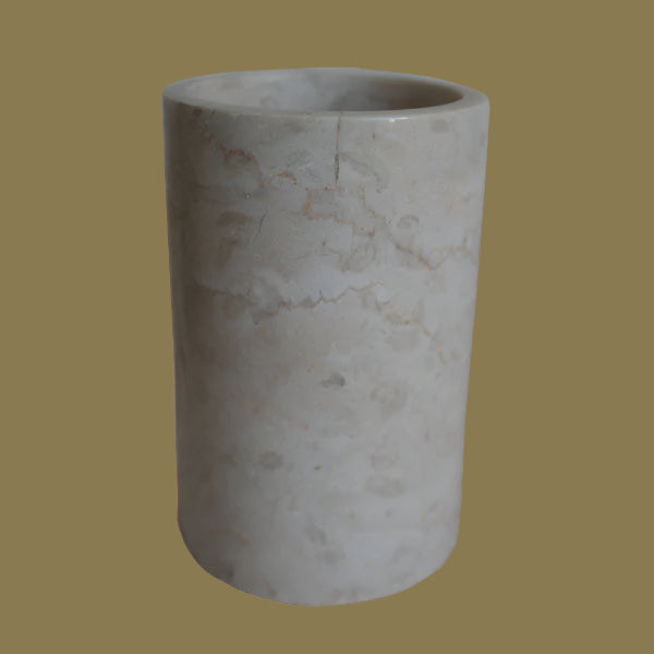 Bathroom Amenities Brush Holder - Cream Marble