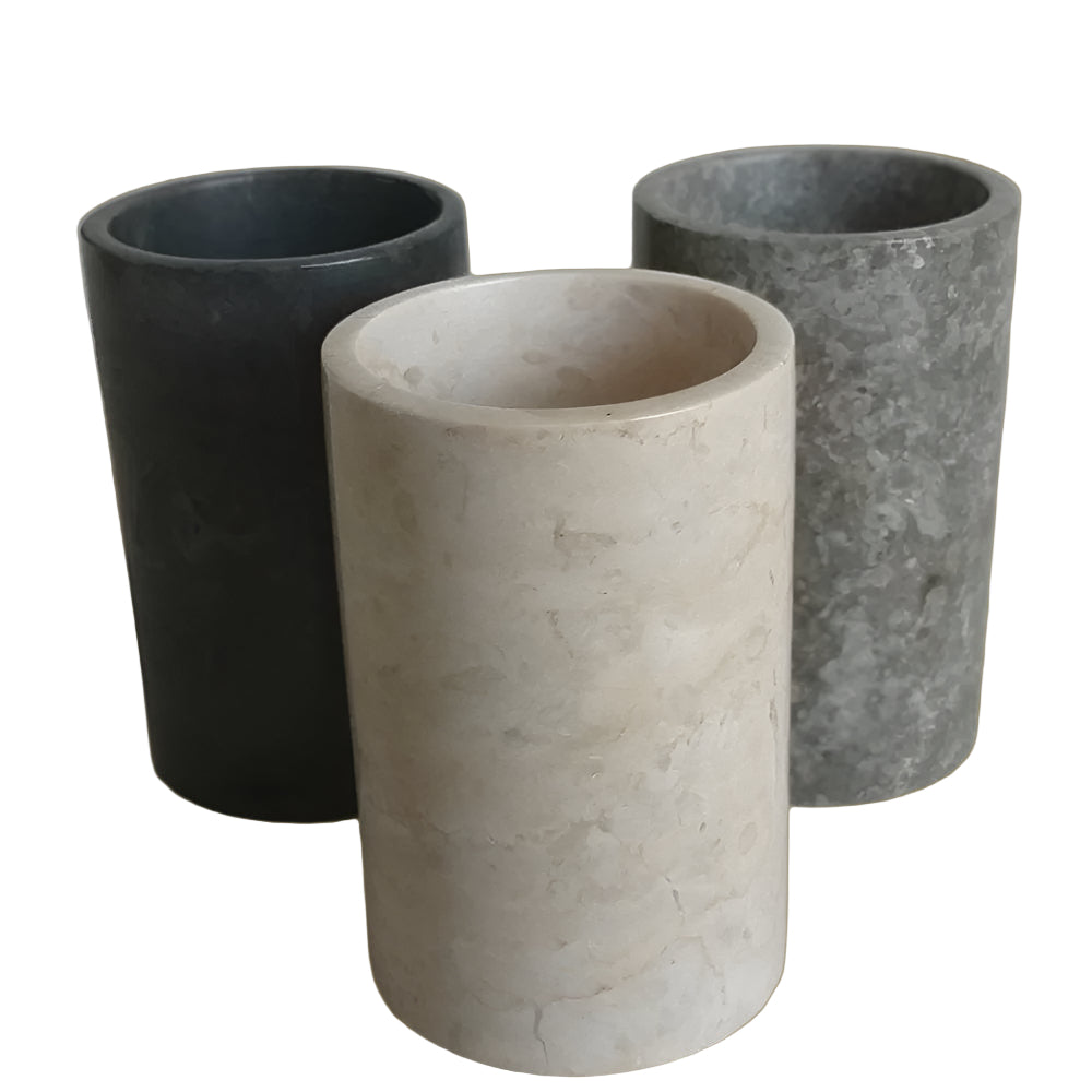 Bathroom Amenities Brush Holder - Cream Color Marble