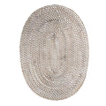 Placemat Oval / Rattan - Whitewash