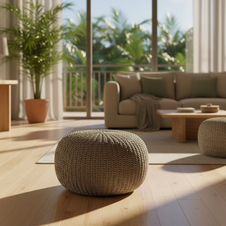 Pouf - bouffer - foot stool or leg rest.