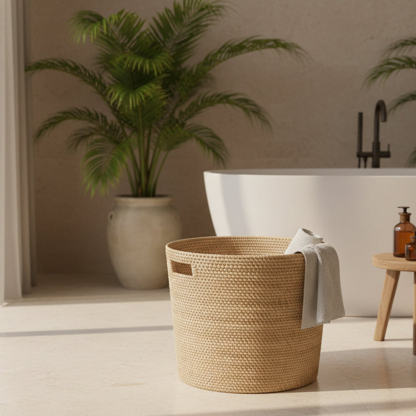 LAUNDRY-BASKET-NATURAL- RATTAN-COLOUR