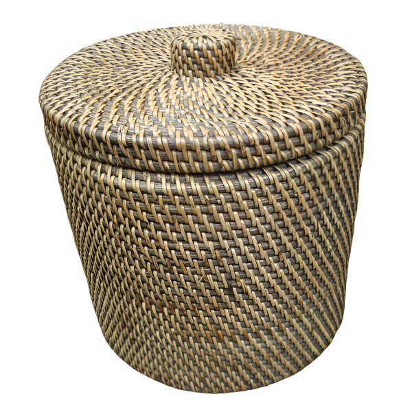 Rattan Dustbin with Lid
