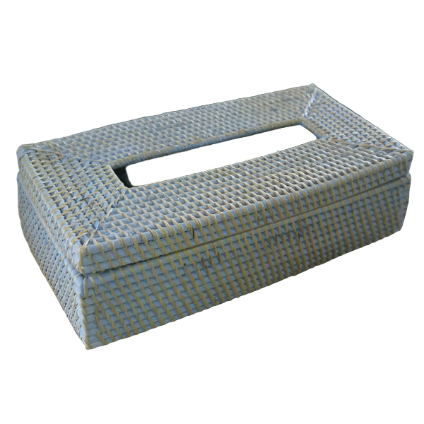 Rattan Tissue Refill Box - Blue Wash