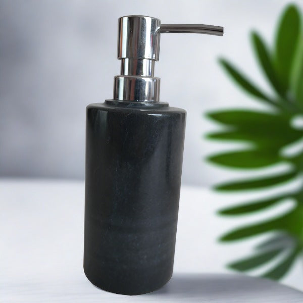 Soap & lotion Dispenser Bottle & Pump - Black Marble.