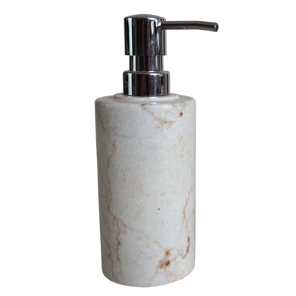 Soap & Lotion Dispenser Bottle & Pump - Cream Marble.