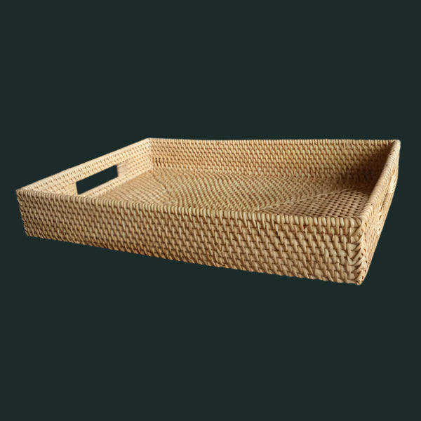 Serving tray with handle