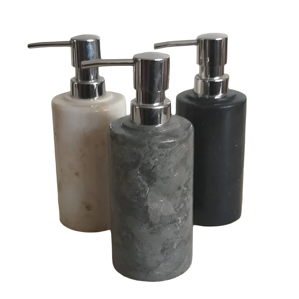 Soap & Lotion Dispenser Units in Grey Natural Stone.