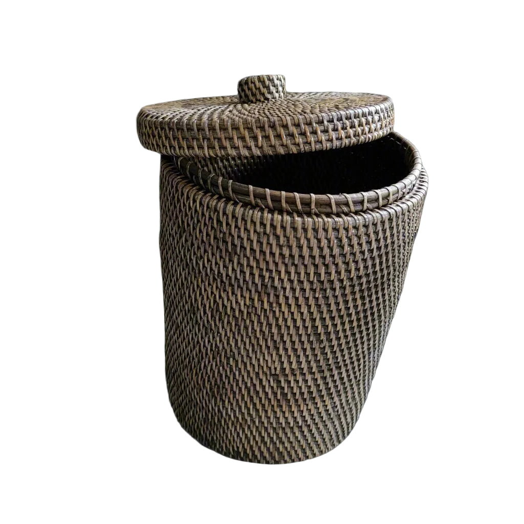 Waste paper basket - Blk-Brown