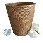 Waste Paper Basket, Rattan-Vine