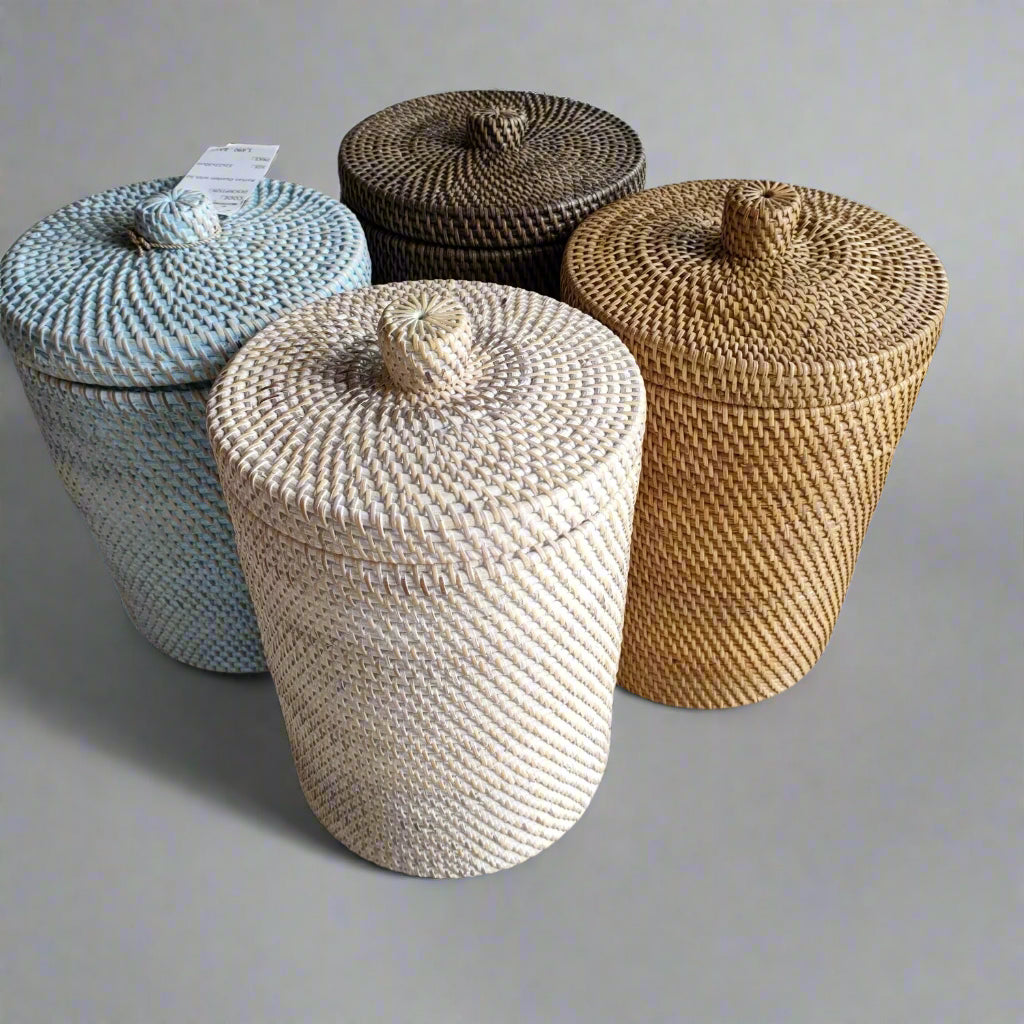 Dustbin Bed and bathroom Accessories - Rattan - Color Swatch