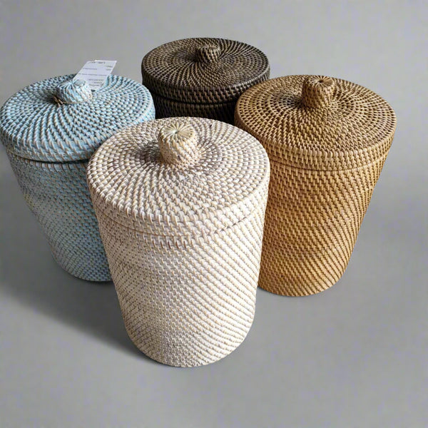 Dustbin Bed and bathroom Accessories - Rattan - Color Swatch