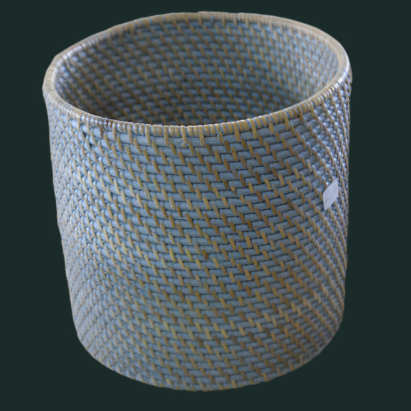 dustbin bed&bath / rattan blue