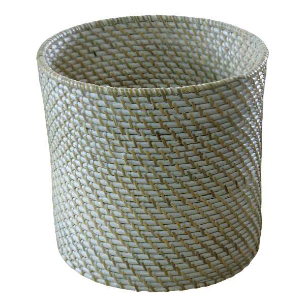 dustbin bed&bath / rattan white 