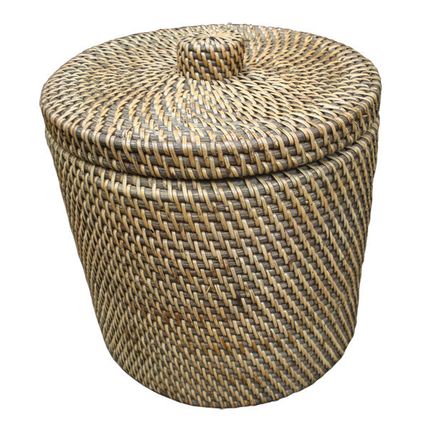 Rattan Dustbin with Lid