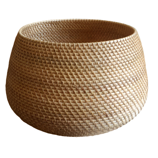 Planter Holder Basket, Natural Brown Rattan