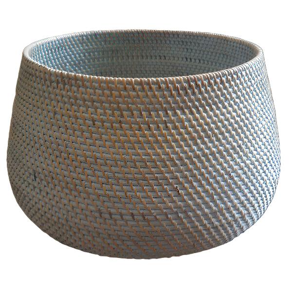 Plant Holder Basket / Rattan - blue
