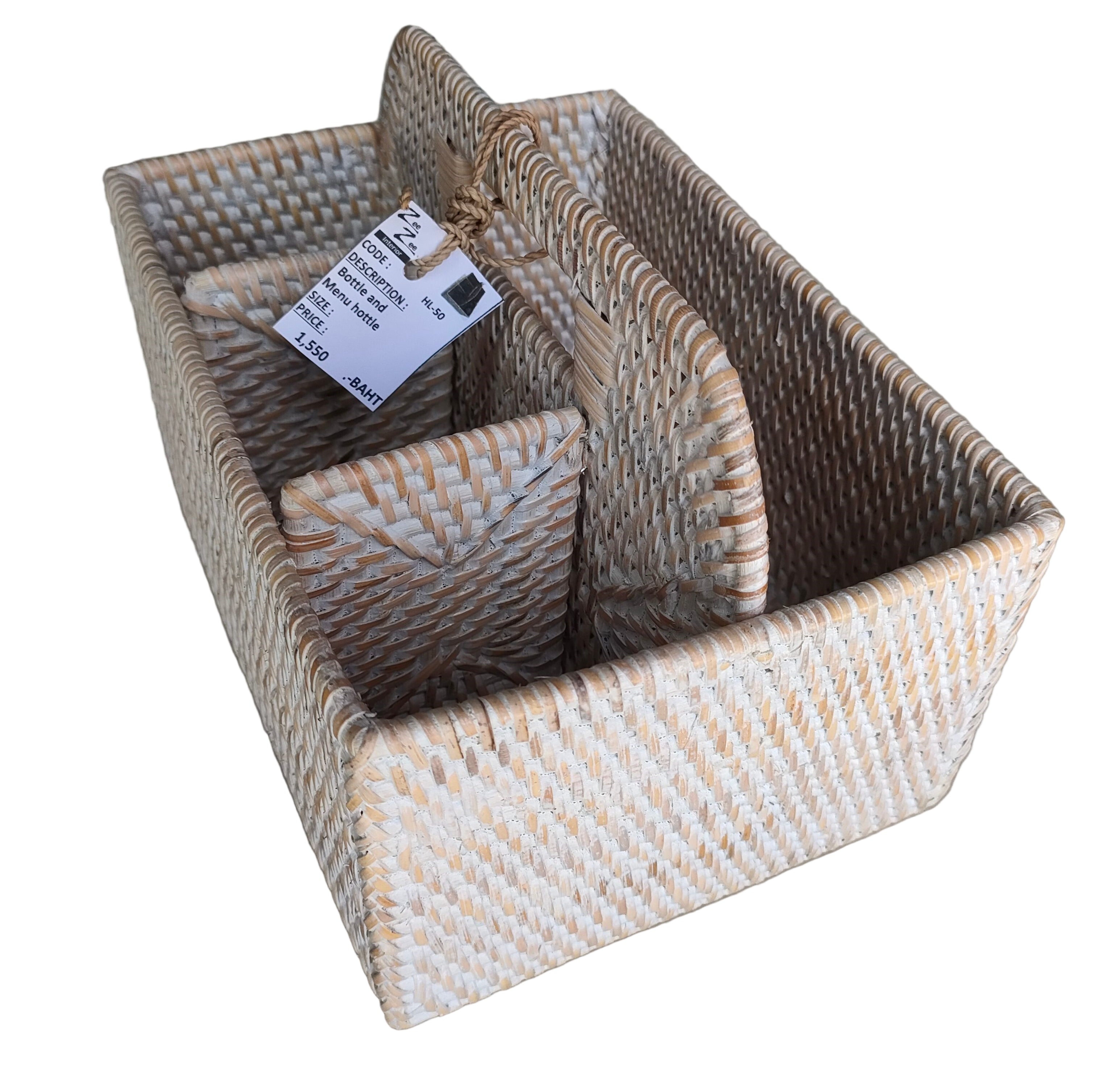 Spice Holder Square -Rattan