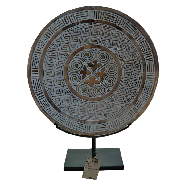 wooden decor plate on stand for Home Decorating